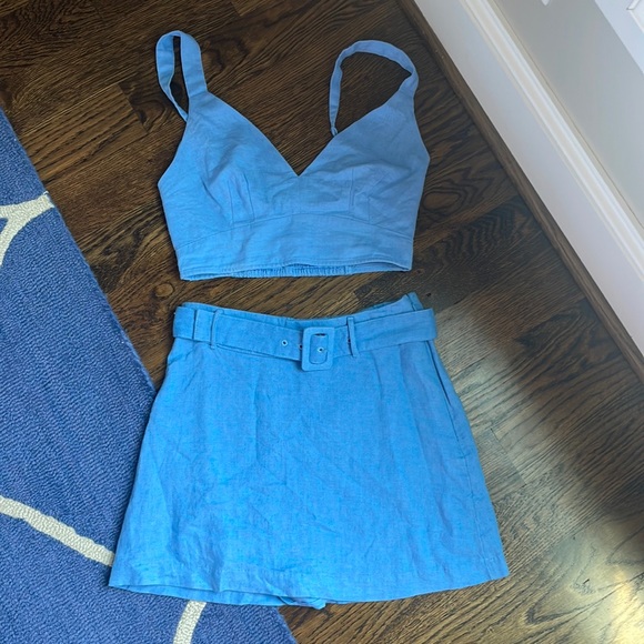 Abercrombie & Fitch Pants - NWT Abercrombie and Fitch Blue Two Piece Linen Set Size Small